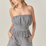 Gingham Smocked Waist Shorts