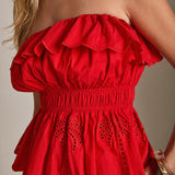 Sweet Scallop Strapless Top