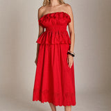 Sweet Scallop Strapless Top