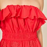 Sweet Scallop Strapless Top