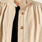 Shirred Trench Short Coat