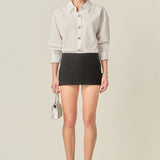 Crystal Button Oversized Shirt