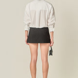 Crystal Button Oversized Shirt