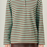 Stripe Collar Sweatshirt