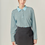 Stripe Collar Sweatshirt