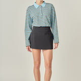 Stripe Collar Sweatshirt