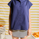 Scallop Trim Ric Rac Short Sleeve Shirt