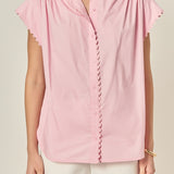 Scallop Trim Ric Rac Short Sleeve Shirt