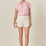 Scallop Trim Ric Rac Short Sleeve Shirt