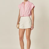 Scallop Trim Ric Rac Short Sleeve Shirt