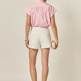 Scallop Trim Ric Rac Short Sleeve Shirt