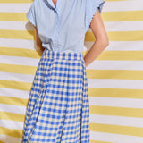 Scallop Trim Ric Rac Short Sleeve Shirt