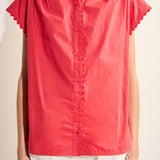 Scallop Trim Ric Rac Short Sleeve Shirt