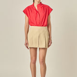 Scallop Trim Ric Rac Short Sleeve Shirt