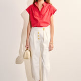 Scallop Trim Ric Rac Short Sleeve Shirt