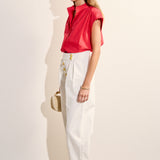 Scallop Trim Ric Rac Short Sleeve Shirt