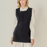 Shirt Mixed Media Mini Dress