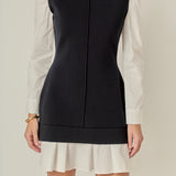 Shirt Mixed Media Mini Dress