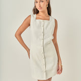 Linen Sleeveless Mini Dress