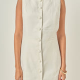 Linen Sleeveless Mini Dress