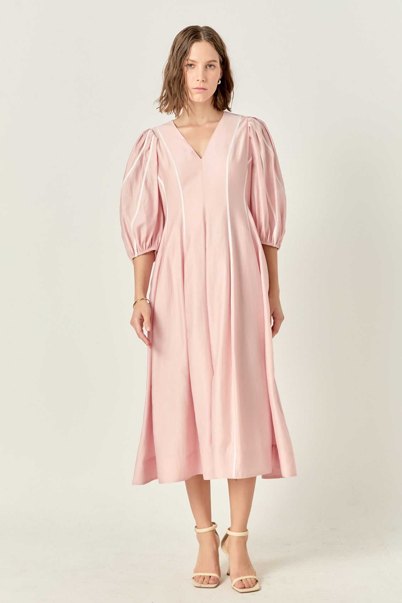 Embroidery Midi Dress English Factory Embroidery Midi Dress English Factory