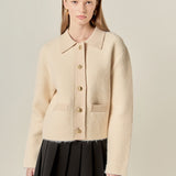 Contrast Placket Cardigan