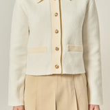Contrast Placket Cardigan