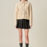 Contrast Placket Cardigan