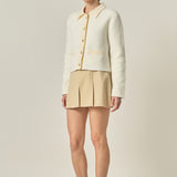 Contrast Placket Cardigan