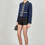 Contrast Placket Cardigan