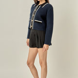 Contrast Placket Cardigan