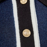 Contrast Placket Cardigan