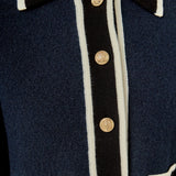 Contrast Placket Cardigan