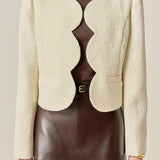 The Scallop-Edge Textured Blazer