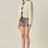 The Scallop-Edge Textured Blazer