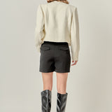 The Scallop-Edge Textured Blazer