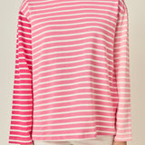 Stripe Colorblock Long Sleeve Tee