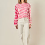 Stripe Colorblock Long Sleeve Tee