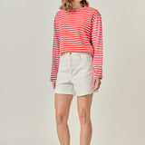 Stripe Colorblock Long Sleeve Tee
