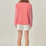 Stripe Colorblock Long Sleeve Tee