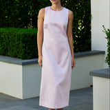 Satin Sleeveless Midi Dress