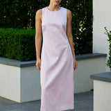 Satin Sleeveless Midi Dress