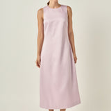 Satin Sleeveless Midi Dress