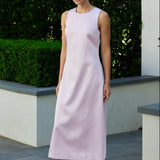 Satin Sleeveless Midi Dress