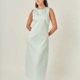 Satin Sleeveless Midi Dress