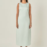Satin Sleeveless Midi Dress