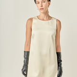 Satin Sleeveless Midi Dress