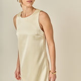 Satin Sleeveless Midi Dress
