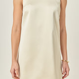 Satin Sleeveless Midi Dress