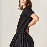 Bubble Mixed Media Mini Dress
